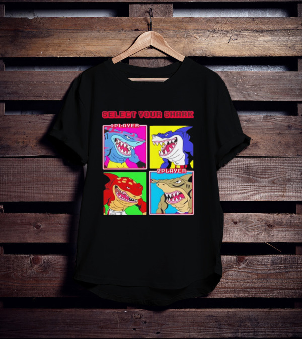 Street Sharks Select Your Shark Player Screen T-Shirt