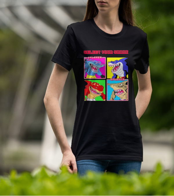 Street Sharks Select Your Shark Player Screen T-Shirt
