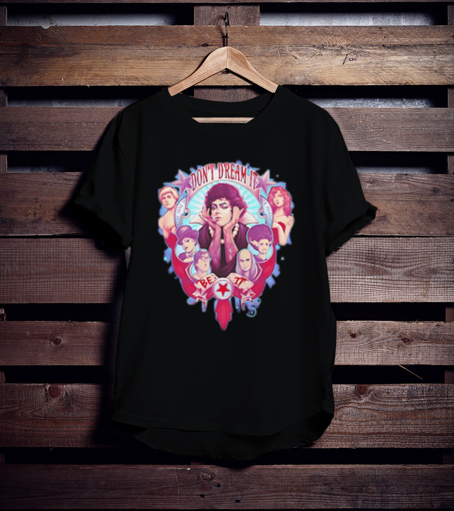 The Rocky Horror Picture Show Don't Dream It Be It Retro Character Collage T-Shirt