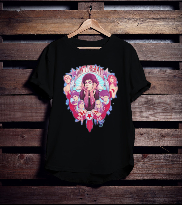 The Rocky Horror Picture Show Don't Dream It Be It Retro Character Collage T-Shirt