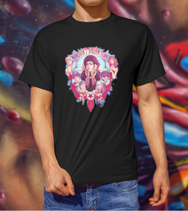 The Rocky Horror Picture Show Don't Dream It Be It Retro Character Collage T-Shirt