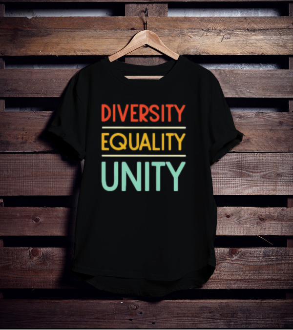 Diversity Equality Unity Bold Multicolor T-Shirt