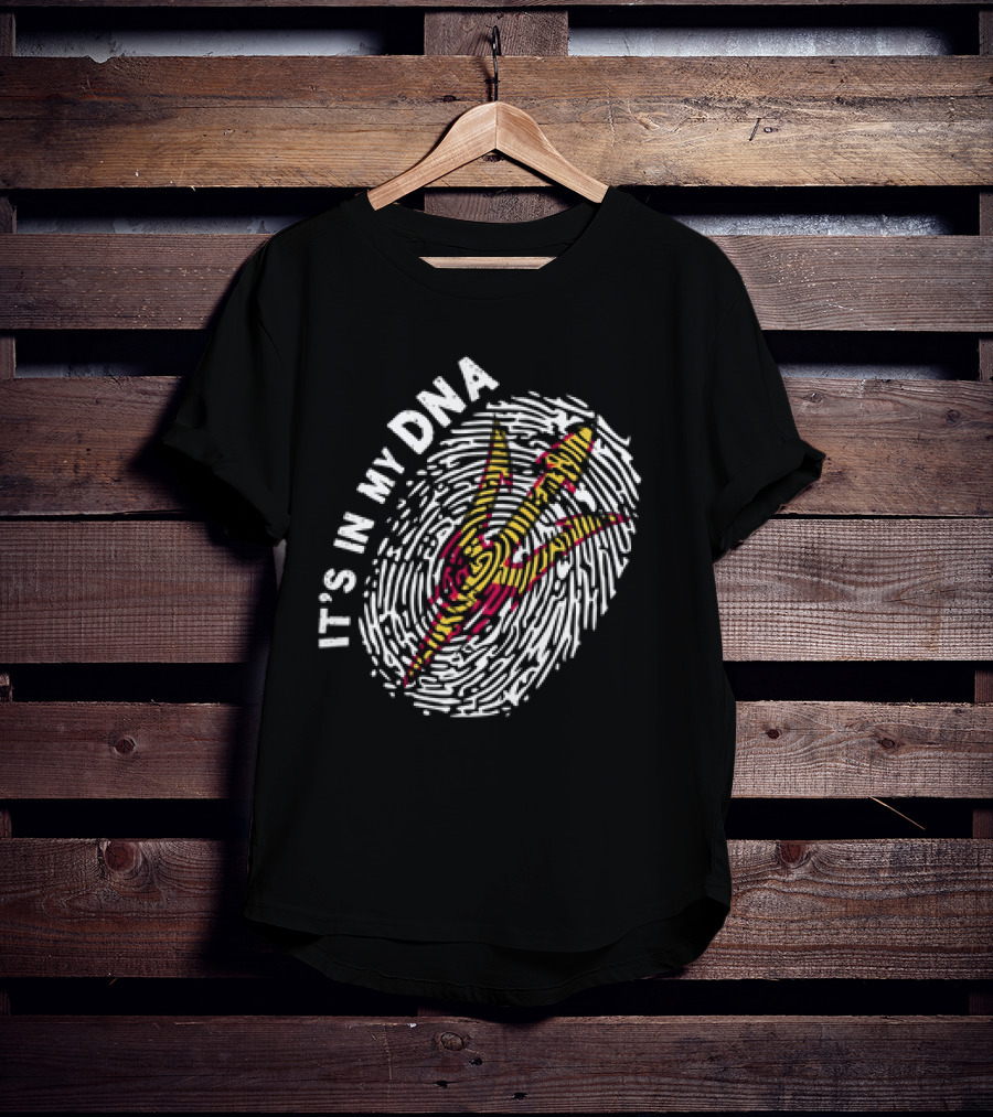 IT'S IN MY DNA Arizona State Sun Devils Football Fingerprint T-Shirt