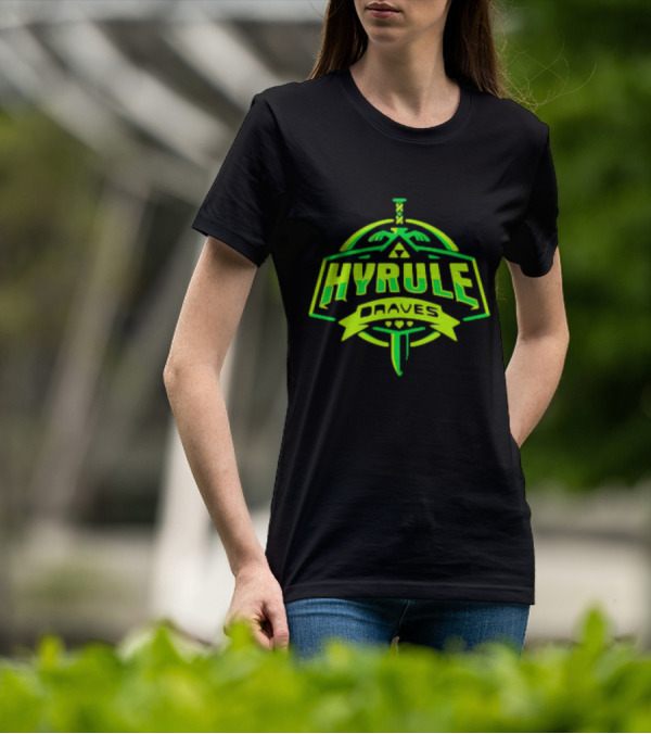 Hyrule Braves Sword Emblem Green Neon T-Shirt