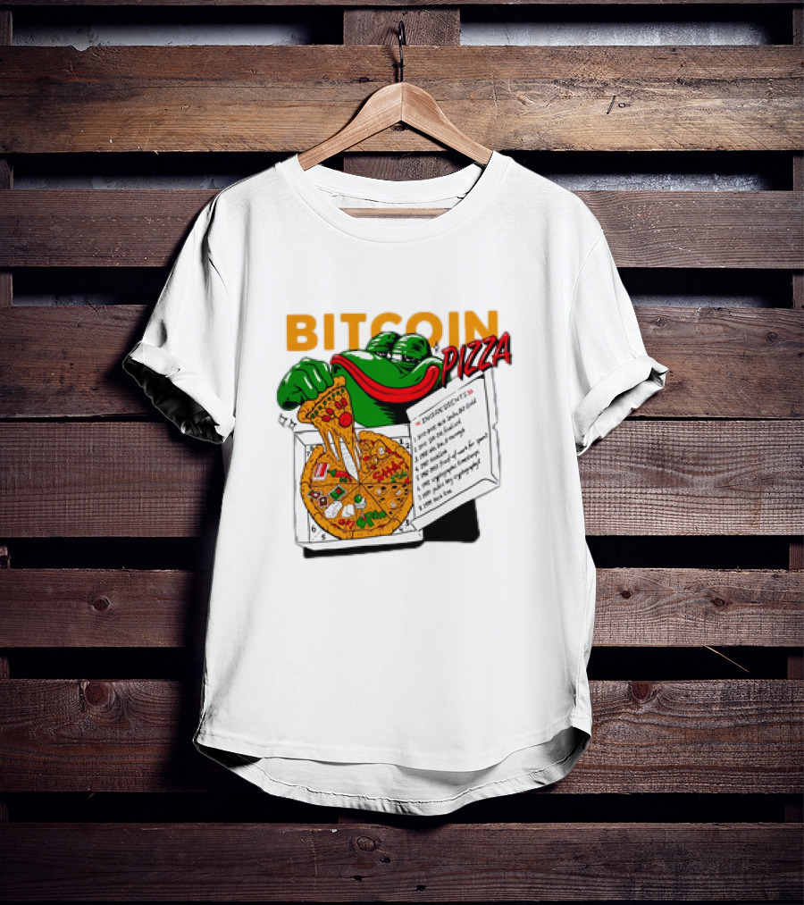 Bitcoin Pizza Frog Meme T-Shirt