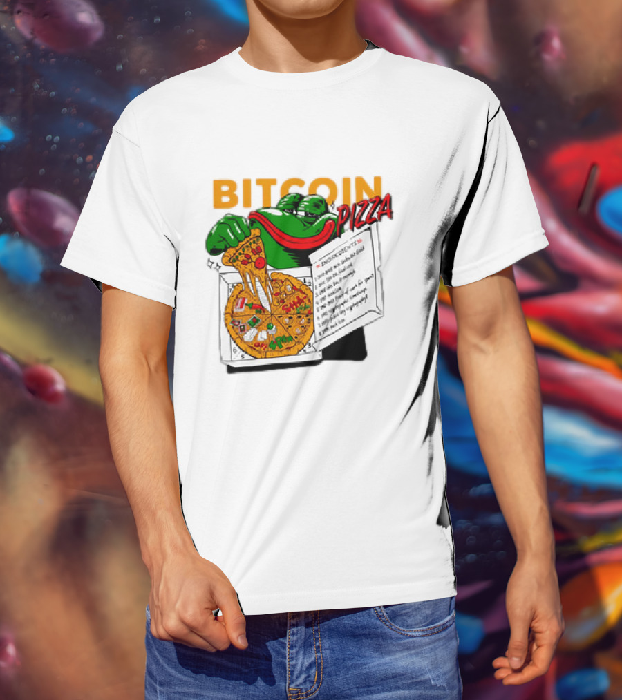 Bitcoin Pizza Frog Meme T-Shirt