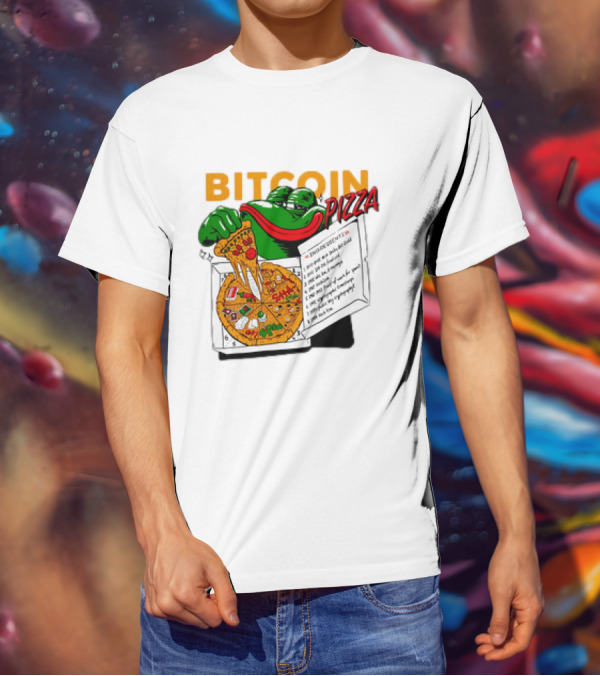 Bitcoin Pizza Frog Meme T-Shirt