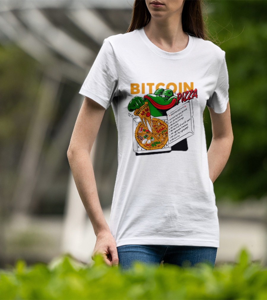 Bitcoin Pizza Frog Meme T-Shirt