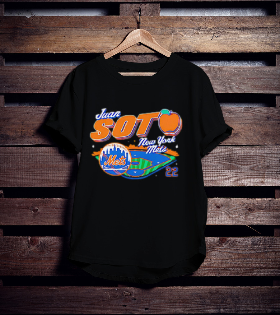Juan Soto New York Mets Peach 22 Stadium Mets T-Shirt