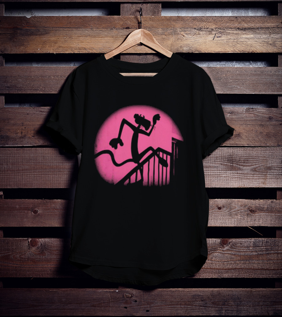 Pink Panther Creeping Silhouette In The Night T-Shirt