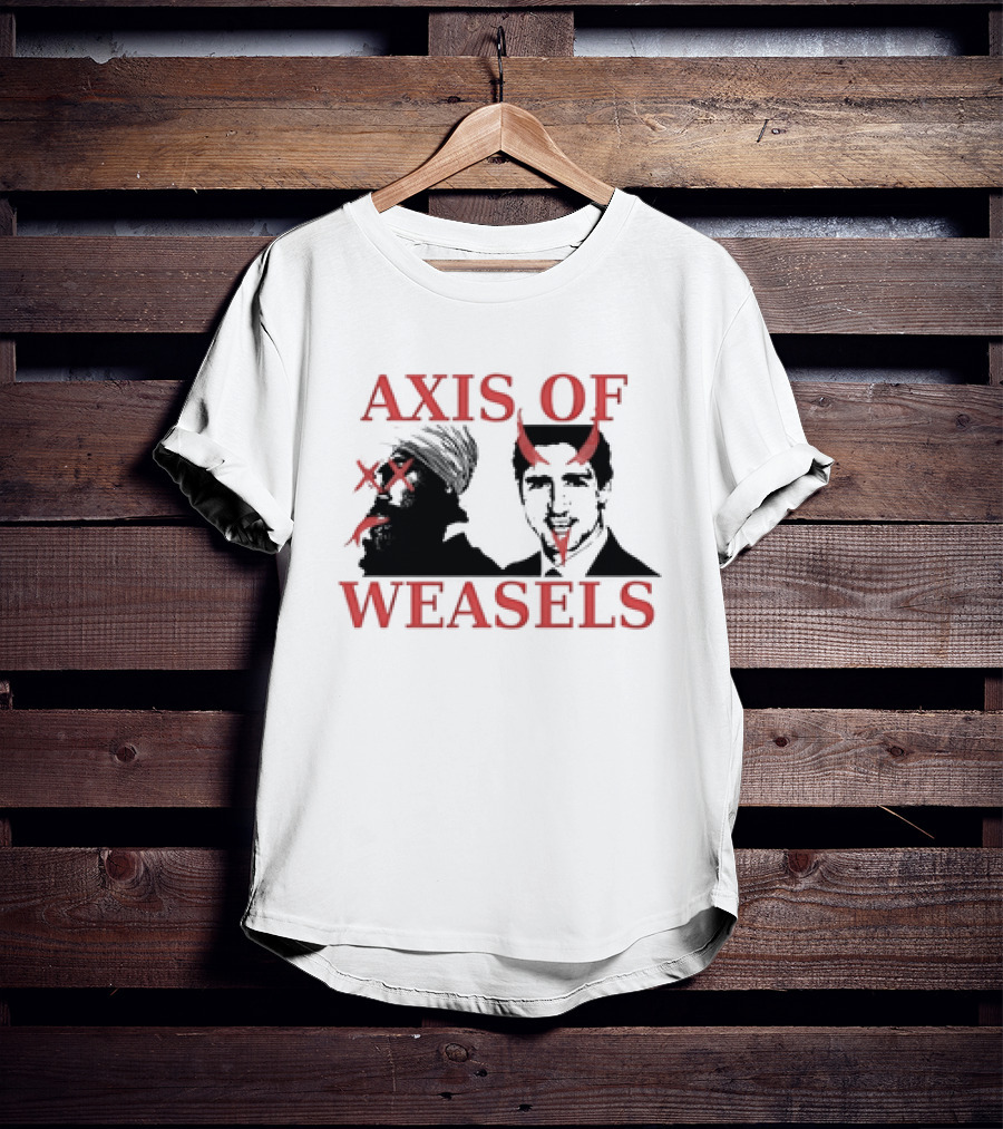 Axis Of Weasels Classic Political Satire Leaders With Devil Horns T-Shirt