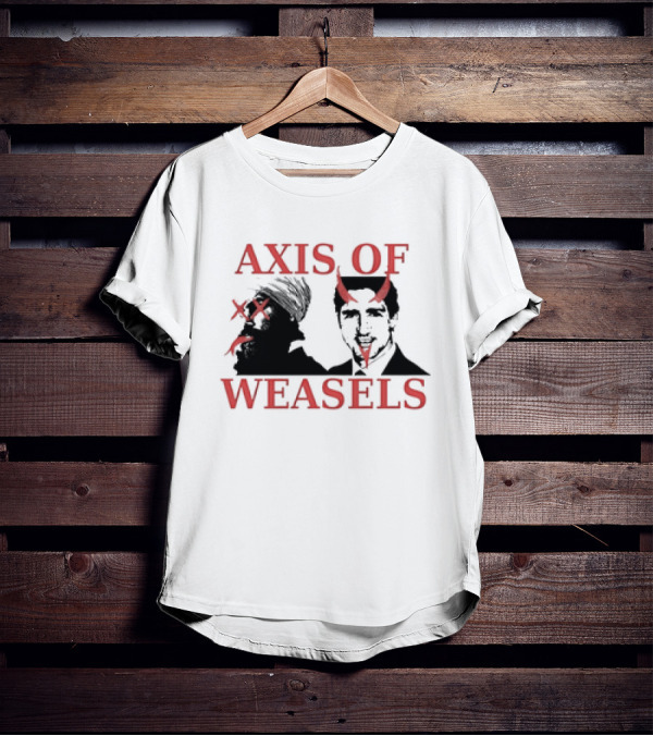Axis Of Weasels Classic Political Satire Leaders With Devil Horns T-Shirt
