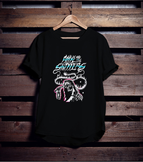 Amyl And The Sniffers Flaming Reaper T-Shirt