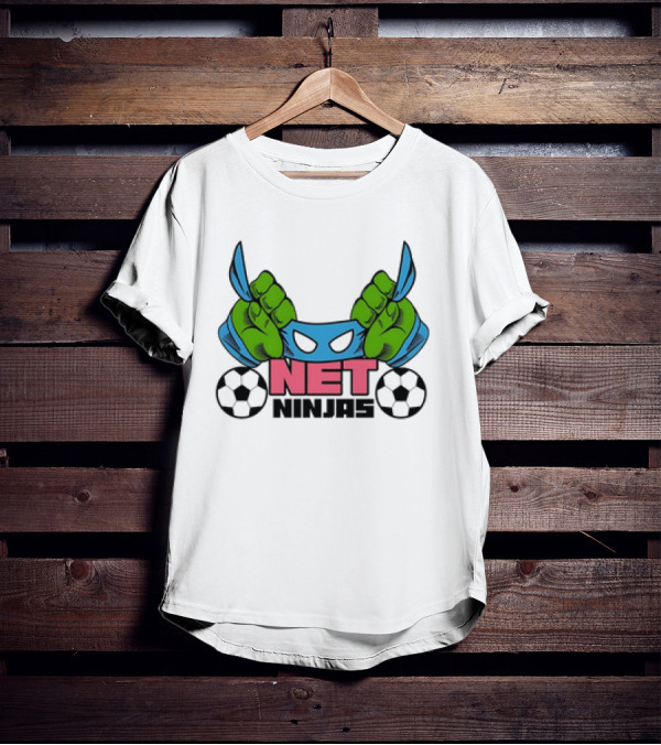 Teenage Mutant Ninja Turtles Net Ninjas Soccer Sports Fan Favorite Adult T-Shirt