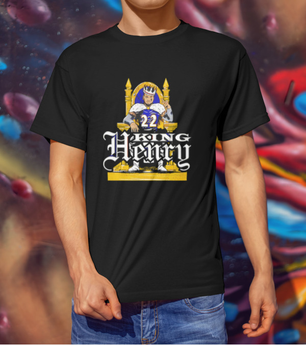 King Henry 22 Baltimore Ravens Throne T-Shirt