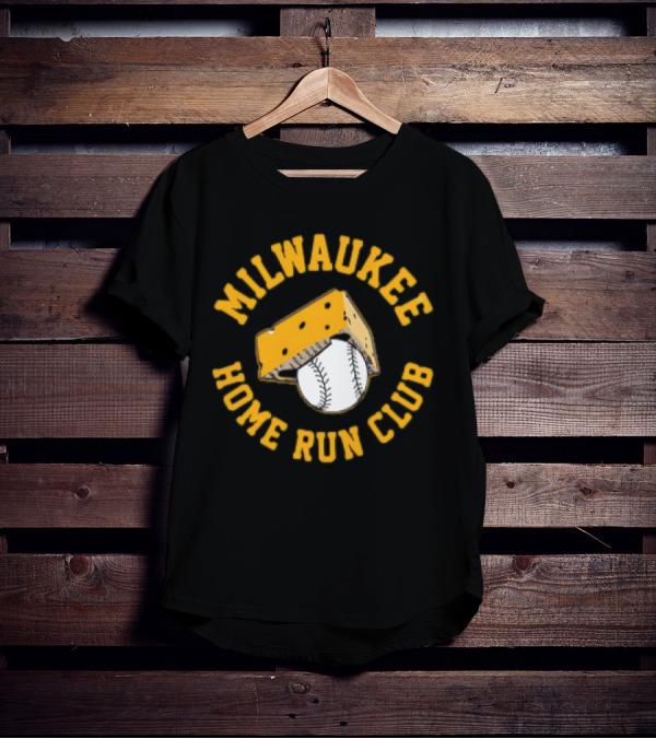 Milwaukee Brewers Home Run Club Baseball Cheesehead T-Shirt