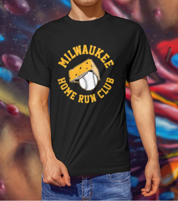 Milwaukee Brewers Home Run Club Baseball Cheesehead T-Shirt