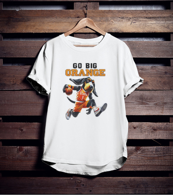 NCAA Tennessee Volunteers Go Big Orange Vols Mascot Basketball 2025 T-Shirt