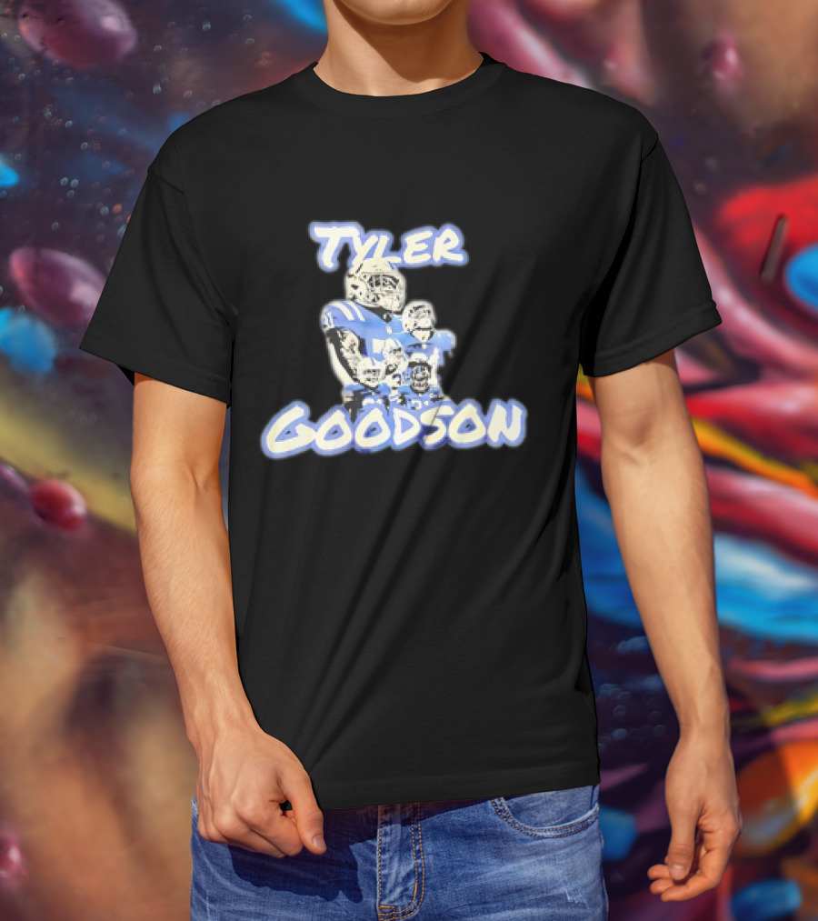 Tyler Goodson Indianapolis Colts Player Collage Football T-Shirt