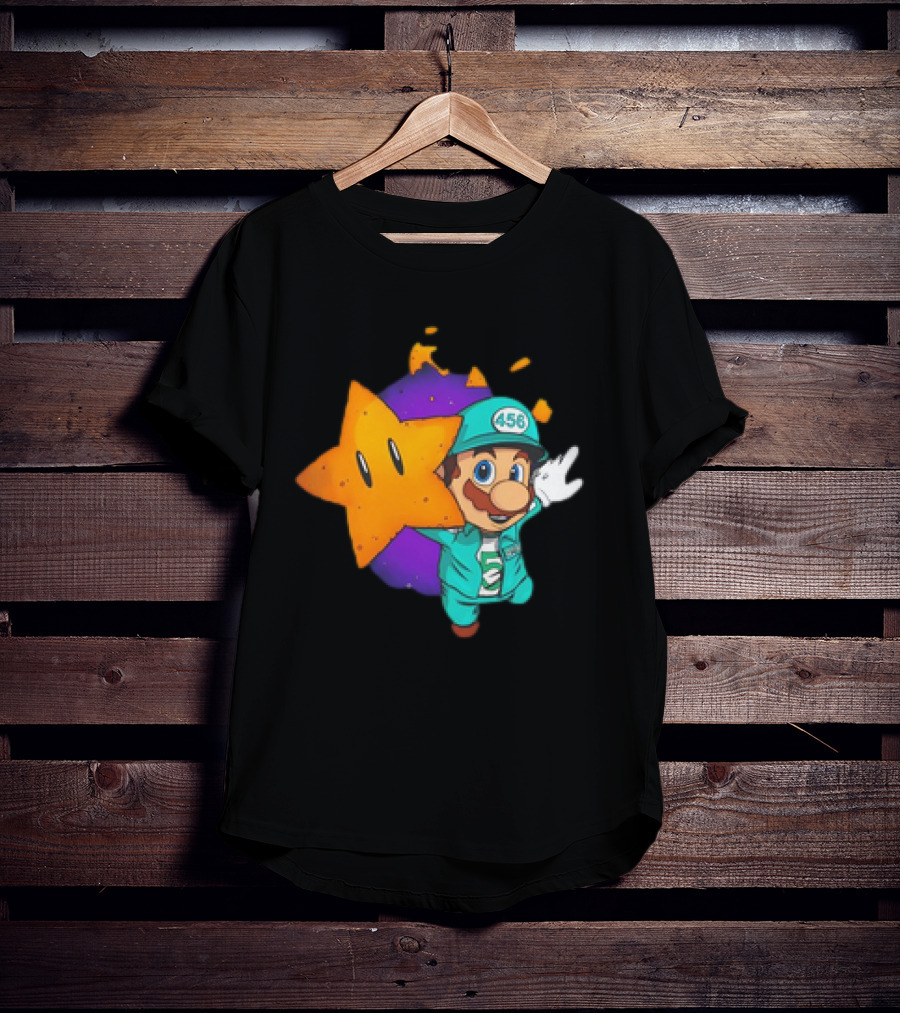 Mario With Squid Game 456 Star Fusion T-Shirt