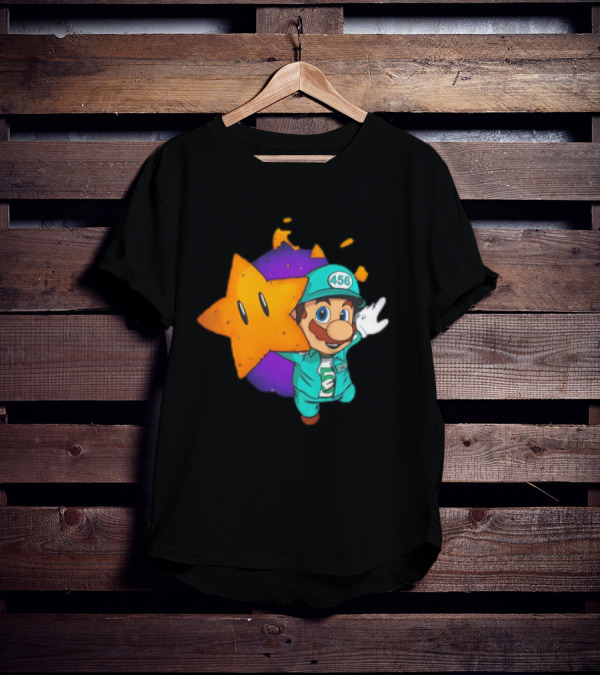 Mario With Squid Game 456 Star Fusion T-Shirt