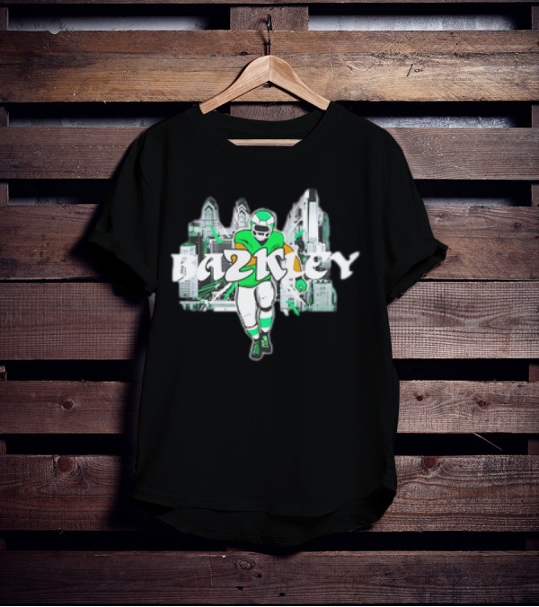 Saquon Barkley Bazkley Philadelphia Eagles 2K Football Player Cityscape T-Shirt