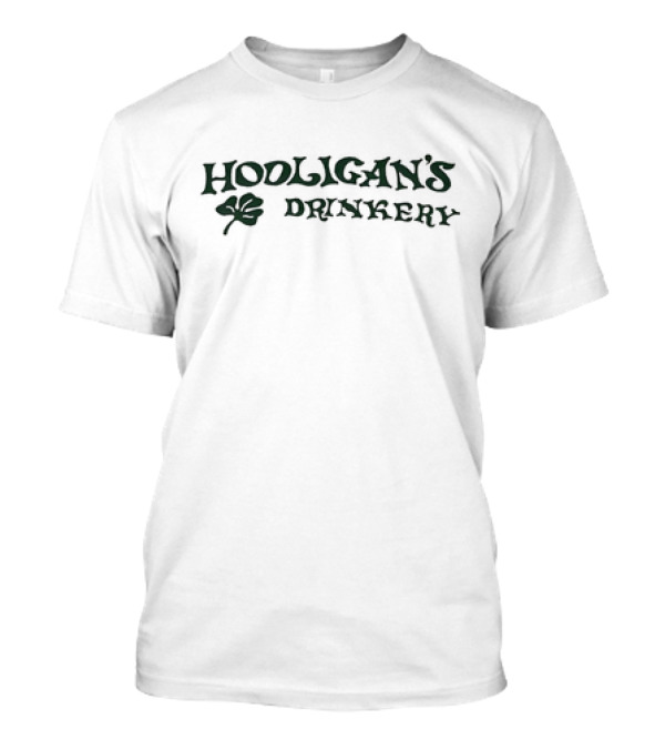 Hooligan's Drinkery Shamrock Green Text T-Shirt