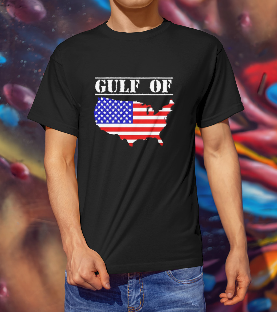 Gulf Of United States Of America Flag Map T-Shirt