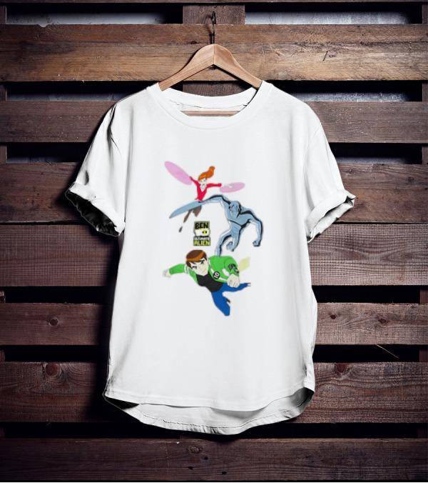 Ben 10 Ultimate Alien Characters Trio Action Flight T-Shirt