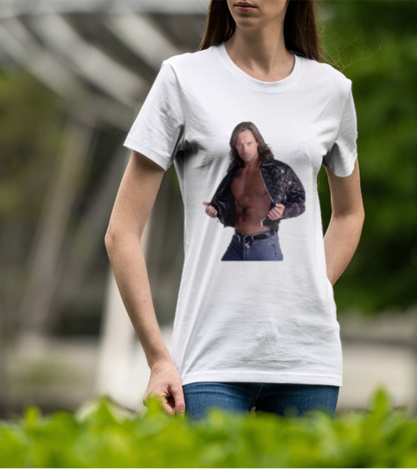 The Night's Kevin Sorbo In Classic Tough-Guy Leather Look T-Shirt