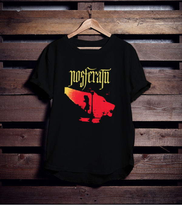 Nosferatu Vampire Silhouette Boat Scene T-Shirt