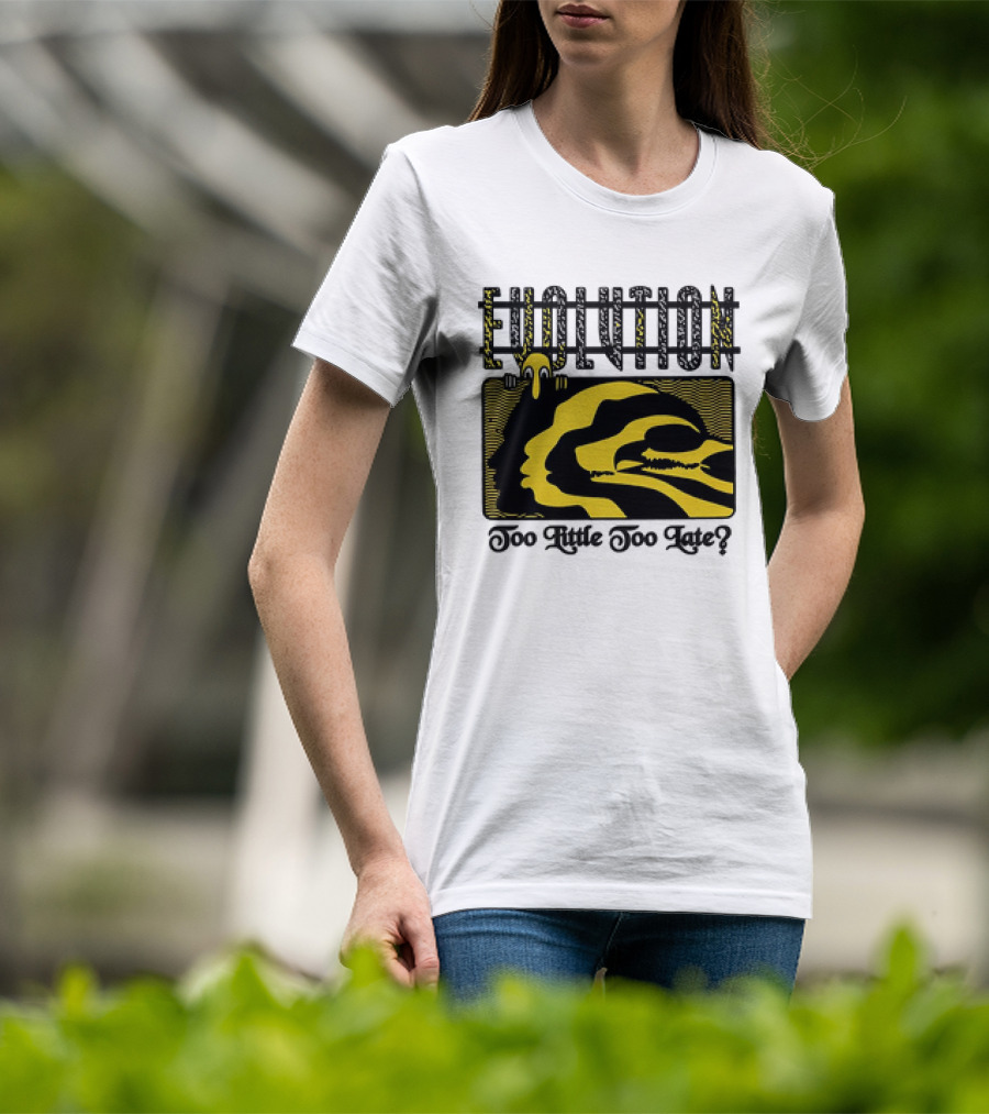 Evolution Too Little Too Late? Bold Yellow And Black T-Shirt