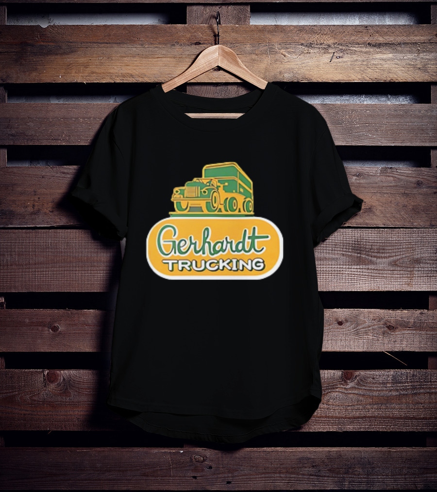 Gerhardt Trucking Vintage Green And Yellow Truck T-Shirt