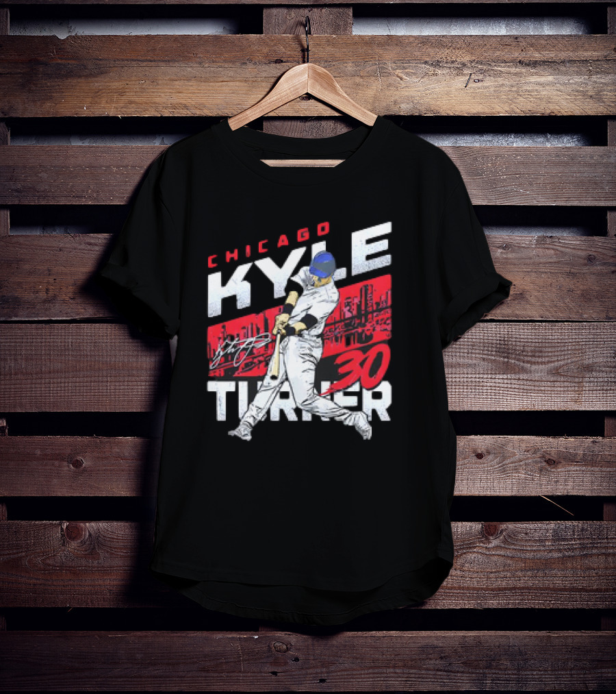 Chicago Kyle Tucker 30 Baseball City Skyline Signature T-Shirt