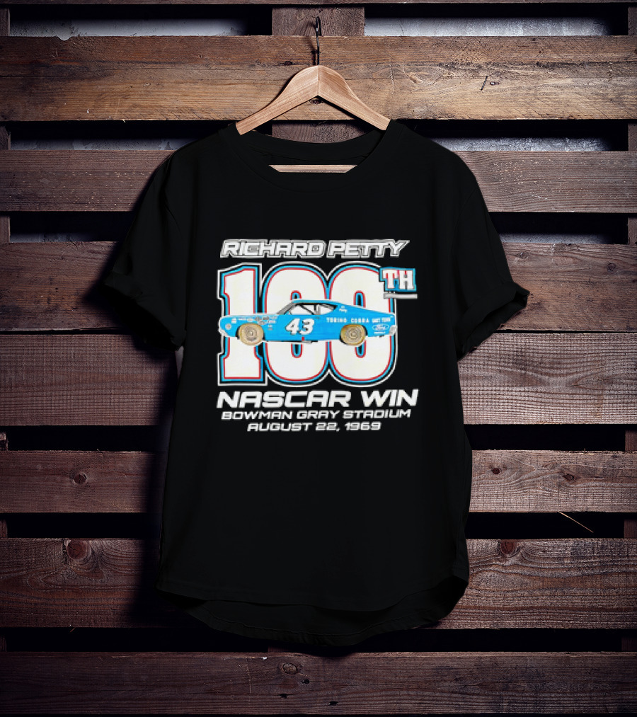 Richard Petty 100th NASCAR Win Bowman Gray Stadium August 22 1969 T-Shirt