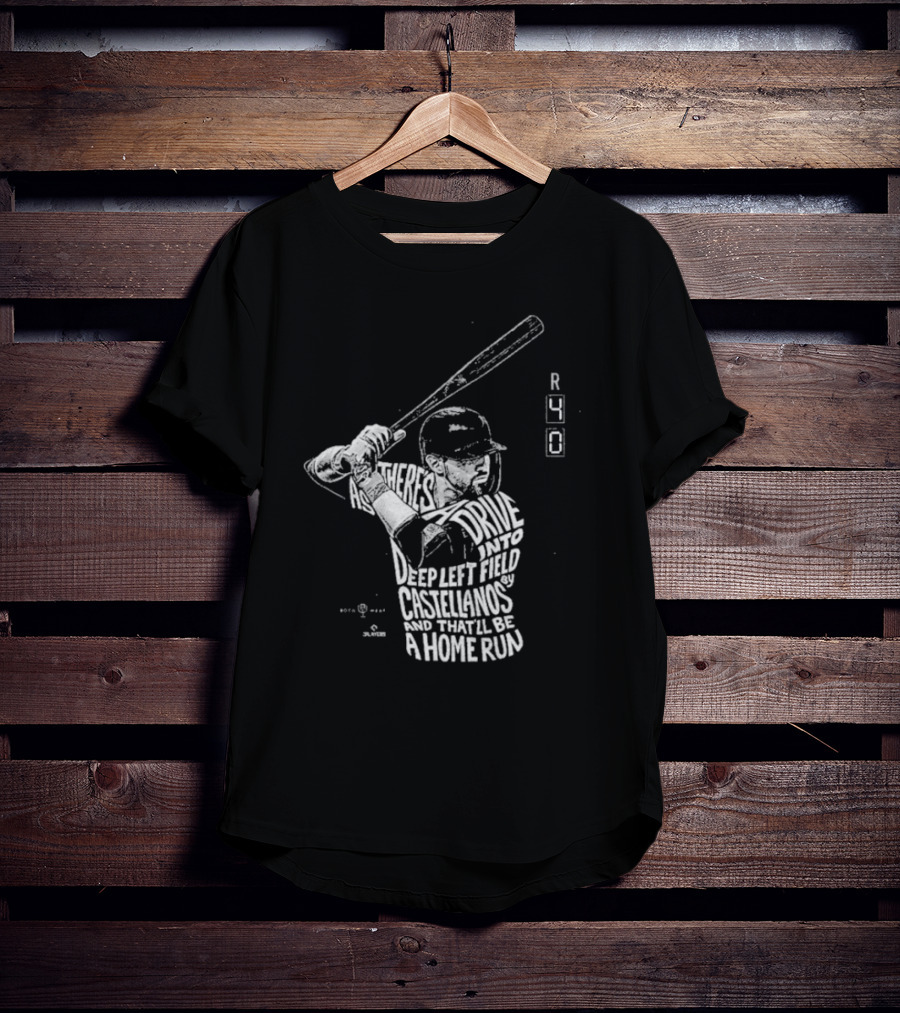 4-0 Ballgame Deep Left Field Castellanos Home Run T-Shirt