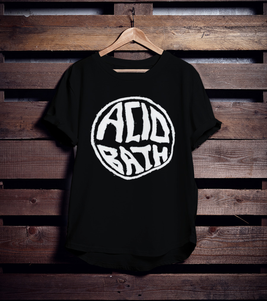 Acid Bath Circular Text Style T-Shirt