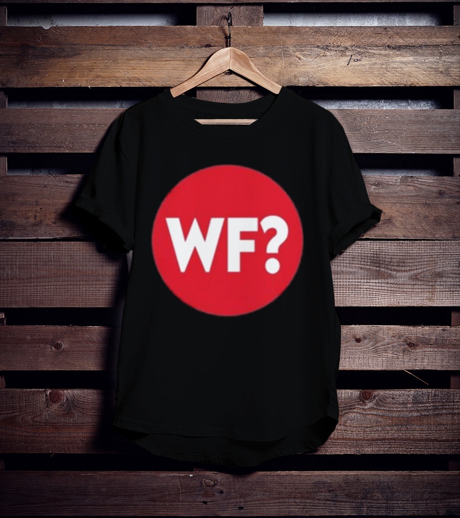 Adrianne Curry Wearing WF Why-Files Red Circle Icon T-Shirt