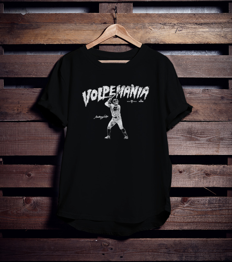 Anthony Volpe Volpemania Baseball Player Silhouette T-Shirt