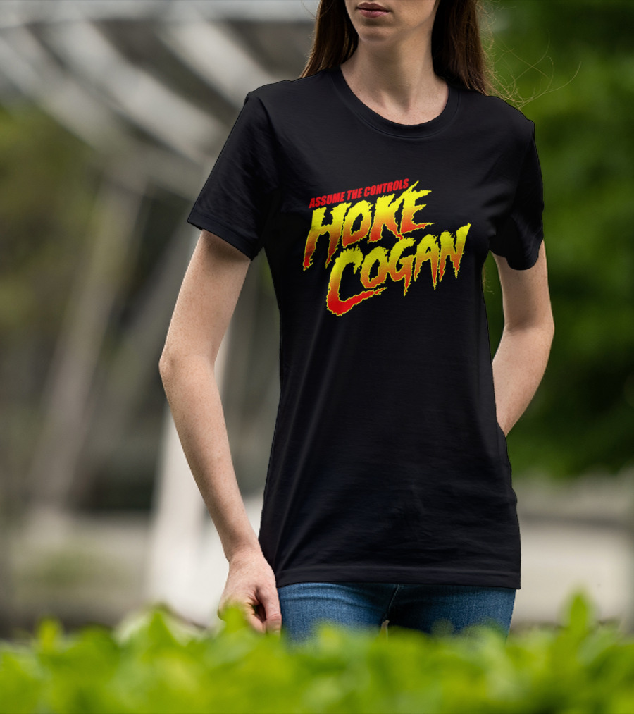 Assume The Controls Hoke Cogan Retro Style Bold Text Influence T-Shirt