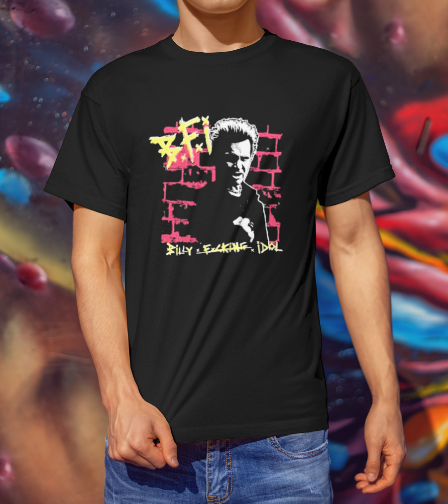 BFI Billy Fcking Idol Brick Wall Graphic T-Shirt
