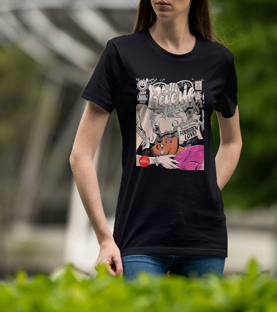 Black Mirror Comics Hotel Reverie Budding Romance Forbidden Love 2025 By Butcher Billy Netflix T-Shirt