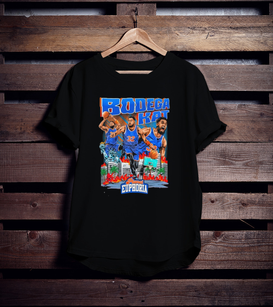 Bodega Kat Basketball Energy Planet Euphoria Action Player Number 32 T-Shirt