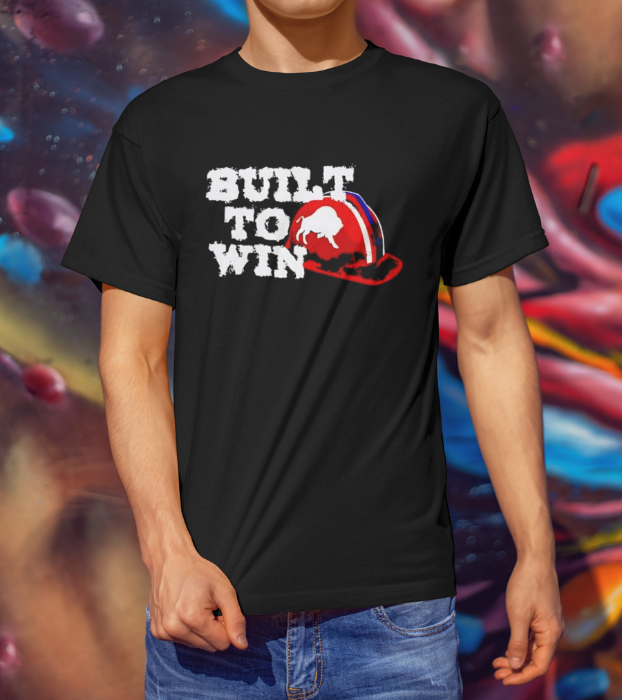 Built To Win Buffalo Bills Helmet Logo T-Shirt