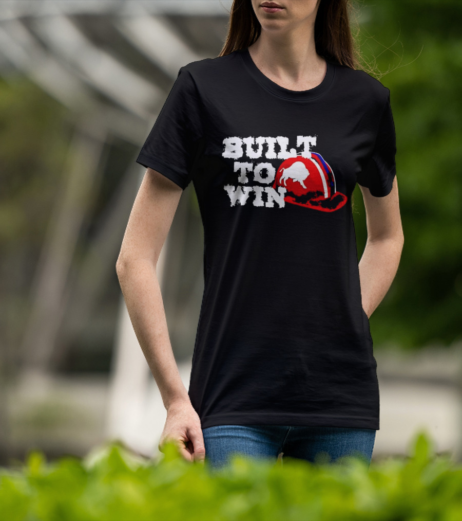 Built To Win Buffalo Bills Helmet Logo T-Shirt