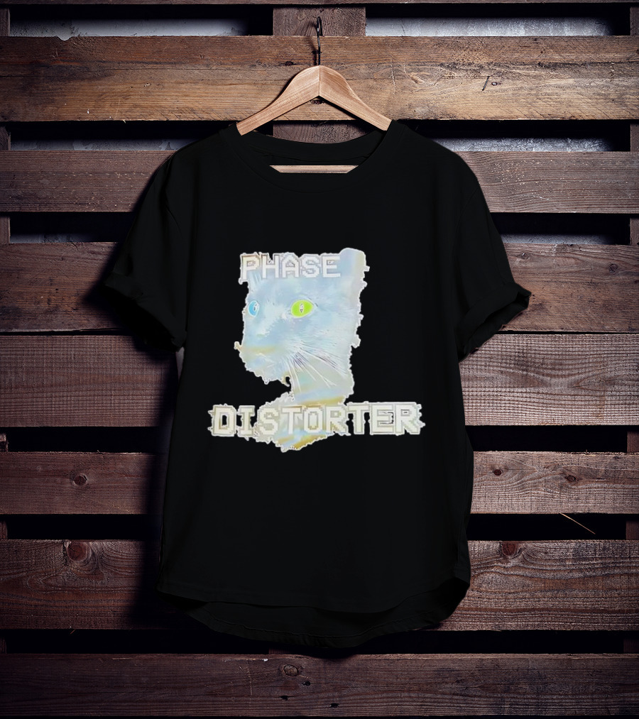 Cat Phase Distorter Optical Effect With Colorful Eyes T-Shirt
