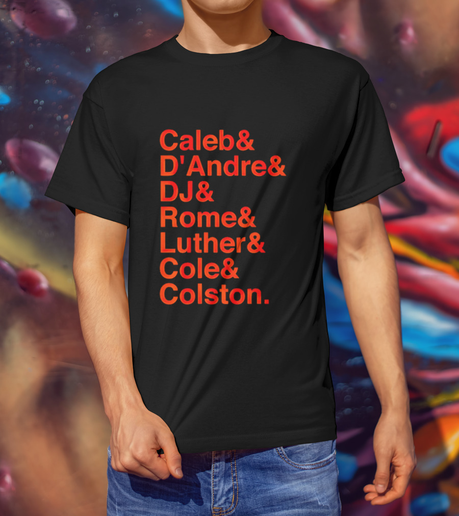 Chicago Football Legends Caleb D'Andre DJ Rome Luther Cole Colston Tribute T-Shirt