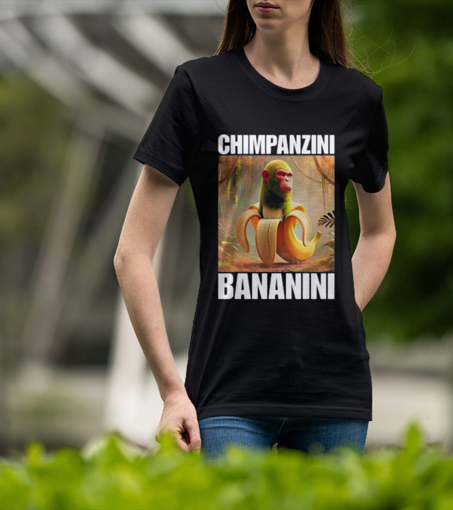 Chimpanzini Bananini Italian Brainrot Jungle Fusion T-Shirt