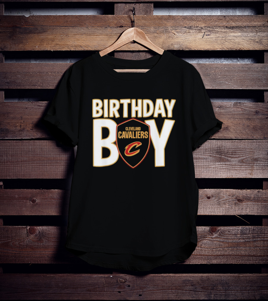Cleveland Cavaliers NBA Birthday Boy Shield With C Logo T-Shirt