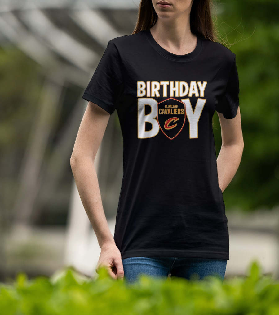 Cleveland Cavaliers NBA Birthday Boy Shield With C Logo T-Shirt
